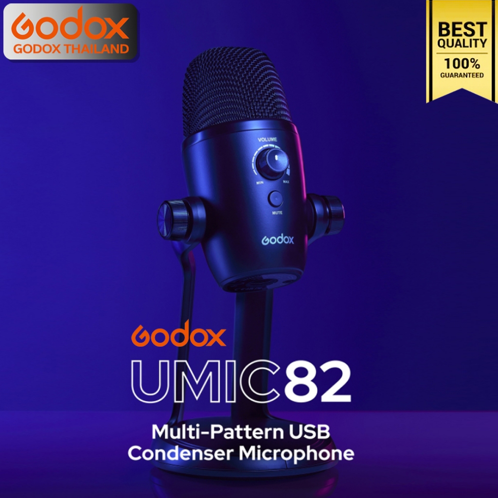 Godox Microphone UMIC82 , Multi-Pattern USB Condenser สำหรับ Live streame, Video - รับประกันศูนย์ Go