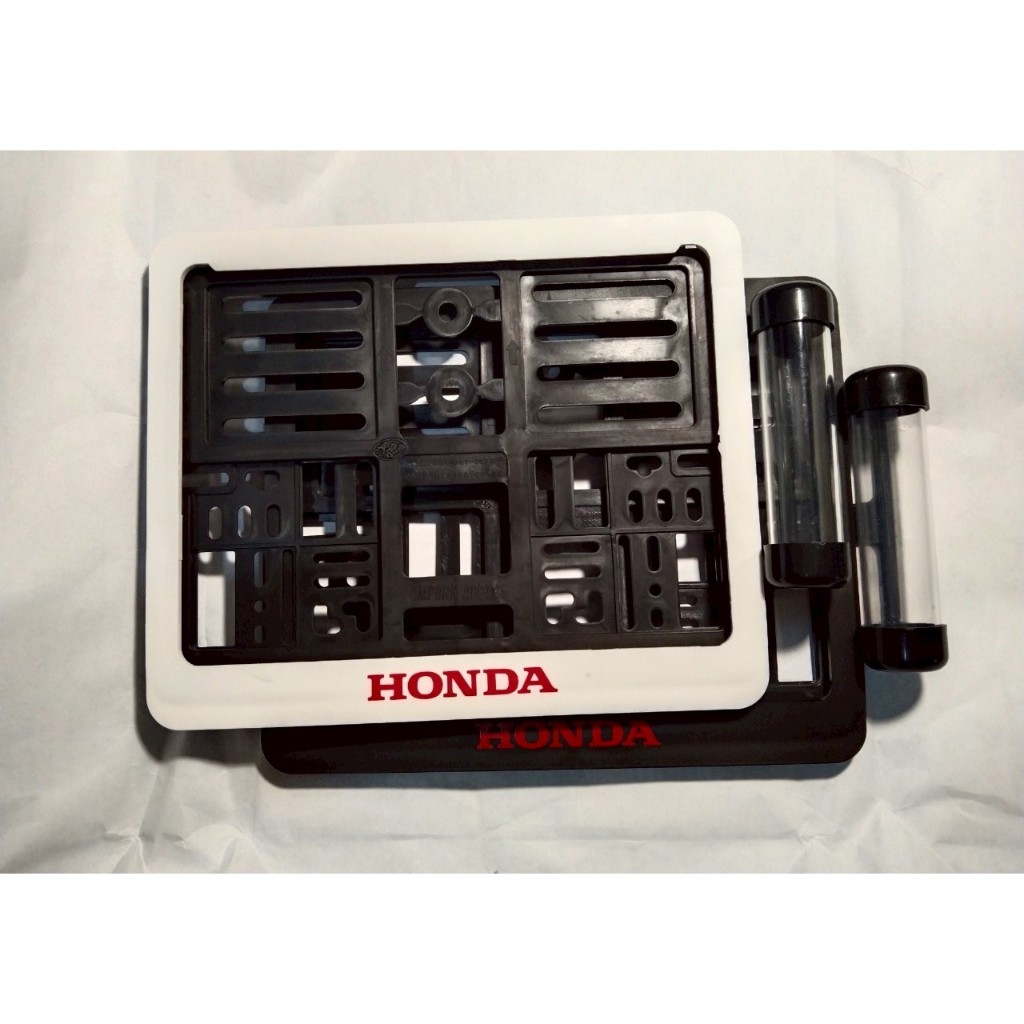 กรอบใส่ป้ายทะเบียนมอเตอร์ไซด์ HONDA YAMAHA พลาสติกแบบมีแผ่นใส และ แบบไม่มีแผ่นใส