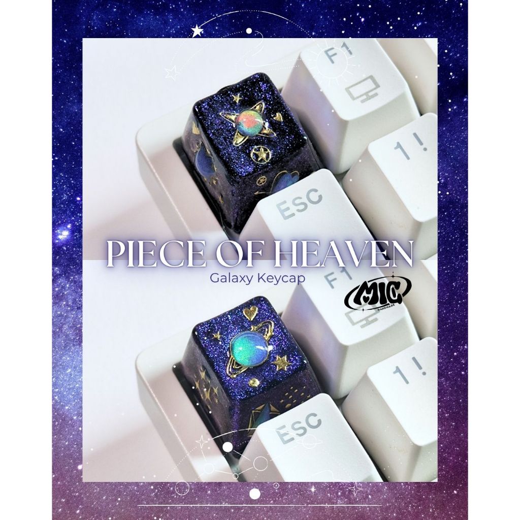 Galaxy Keycap คีย์แคปกาแล็กซี่ Piece of Heaven handmade ปั้นมือ |MiC