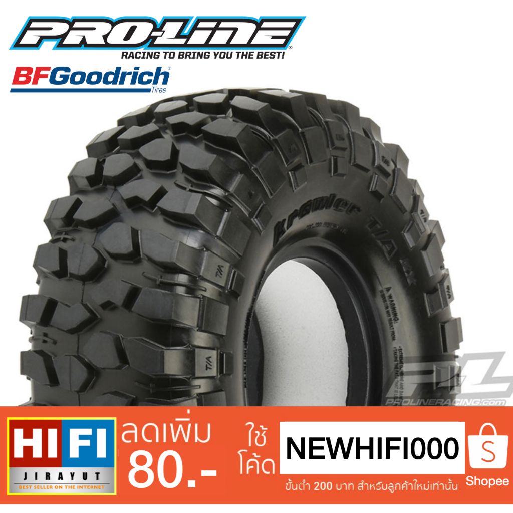 Proline BFGoodrich Krawler T/A KX 1.9" Rock Terrain Truck Tires ของแท้ 100% 🇺🇸 Made In USA ชุด 4 เส้