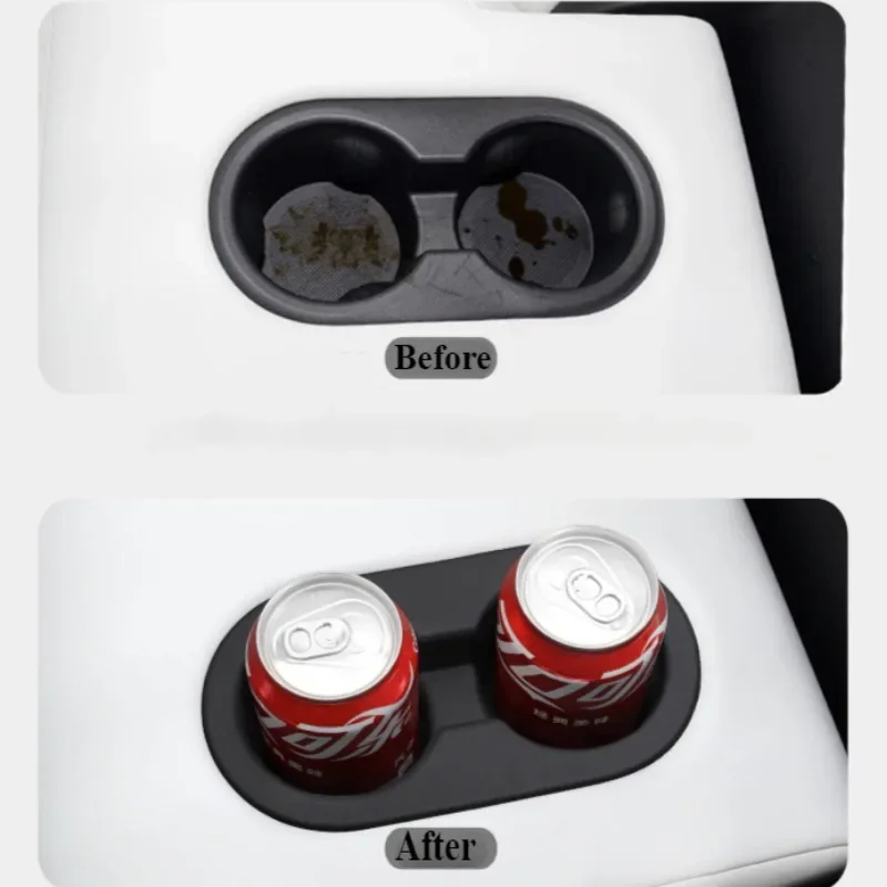 🚚จัดส่งจากไทย🚚แผ่นกันลื่นซิลิโคนช่องวางแก้ว สำหรับ Tesla New Y Juniper 2025 ที่วางแก้วคอนโซลกลาง อุปกรณ์เสริมในรถยนต์ - รูปที่ 4