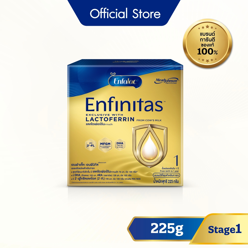 นมผง เอนฟาแล็ค เอนฟินิทัส สูตร1 (225 กรัม) Enfalac Enfinitas Stage1 (225 g)