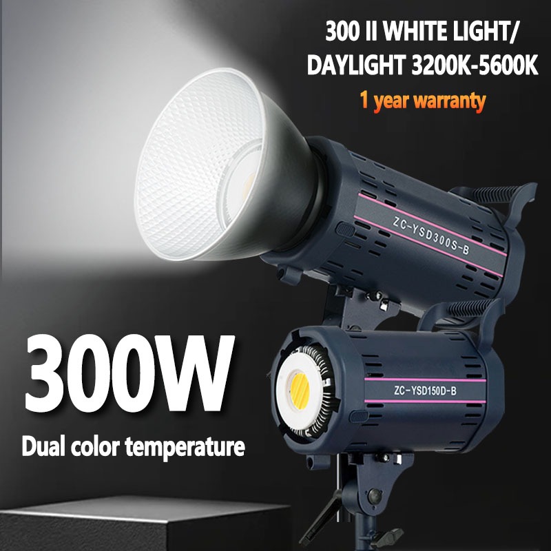 ZKeezm 300W ไฟสตูดิโอ 3200-5600K พความสว่างสูง พร้อมรีโมทควบคุม เหมาะสำหรับการถ่ายวิดีโอ การถ่ายทอดสด ถ่ายทอดสด – โปรปัง