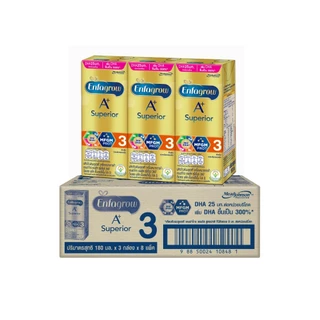 นมกล่อง เอนฟาโกร ยูเอชที ซุพีเรียร์ สูตร3 (24 กล่อง) Enfagrow UHT Superior Stage3 (24 boxes)