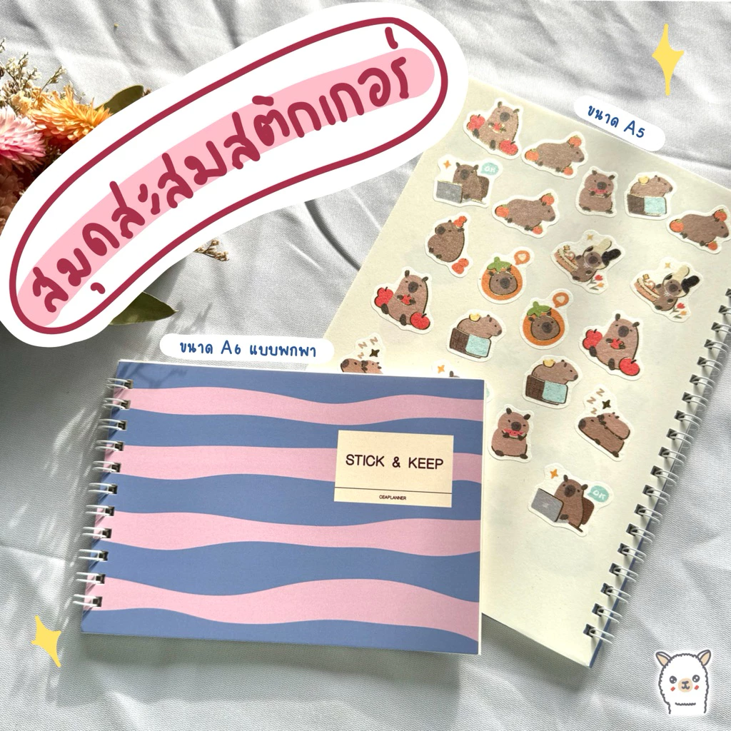 Cea | สมุดสะสมสติกเกอร์ 40 หน้า✅ sticker collecting notebook ขนาด A5, A6 สมุดสะสมสติ๊กเกอร์