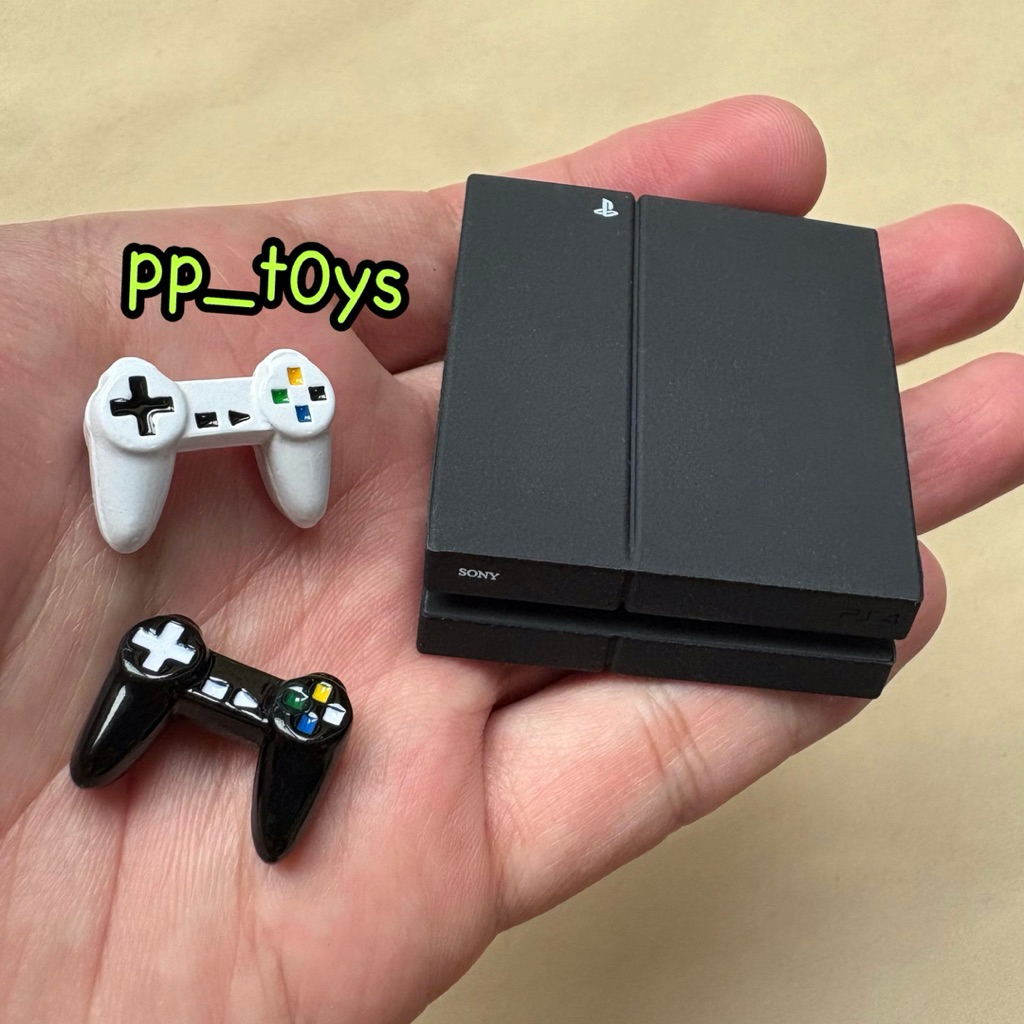 โมเดล PS4 เครื่องเล่นเกม PlayStation 4 พร้อมจอย 1:12 (ver.D)