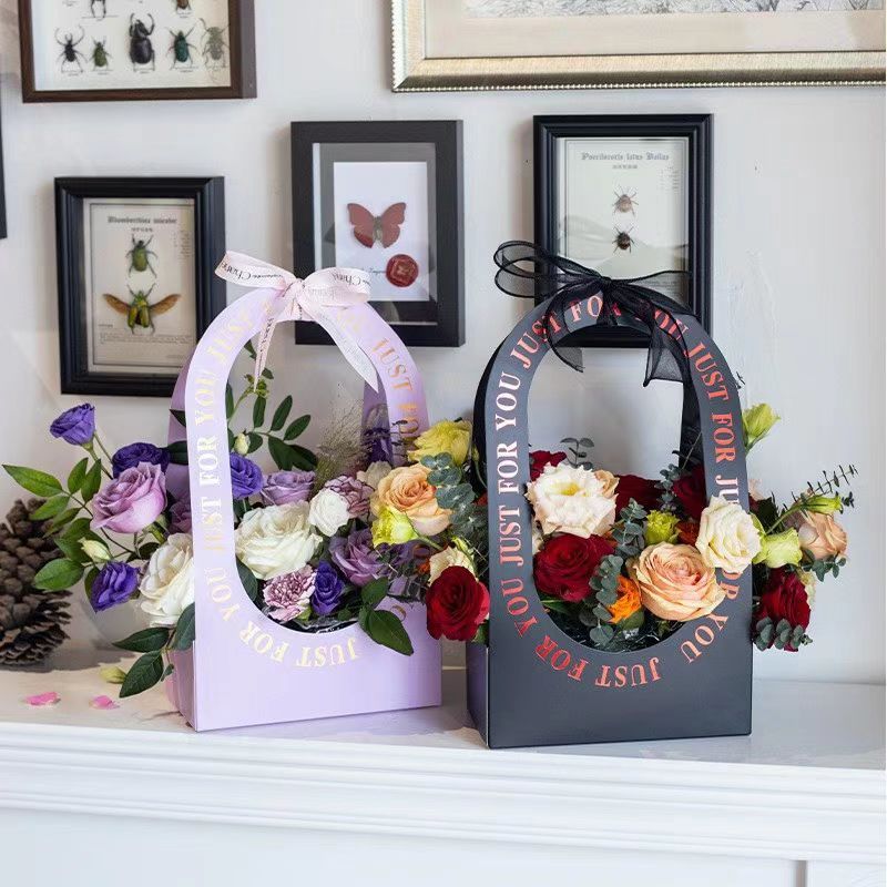 🍍🍍 PK 🍍🍍ถุงกระดาษ ใส่ช่อดอกไม้ จัดดอกไม้แบบ แบบหูหิ้ว หูหิ้วภาษาอังกฤษ