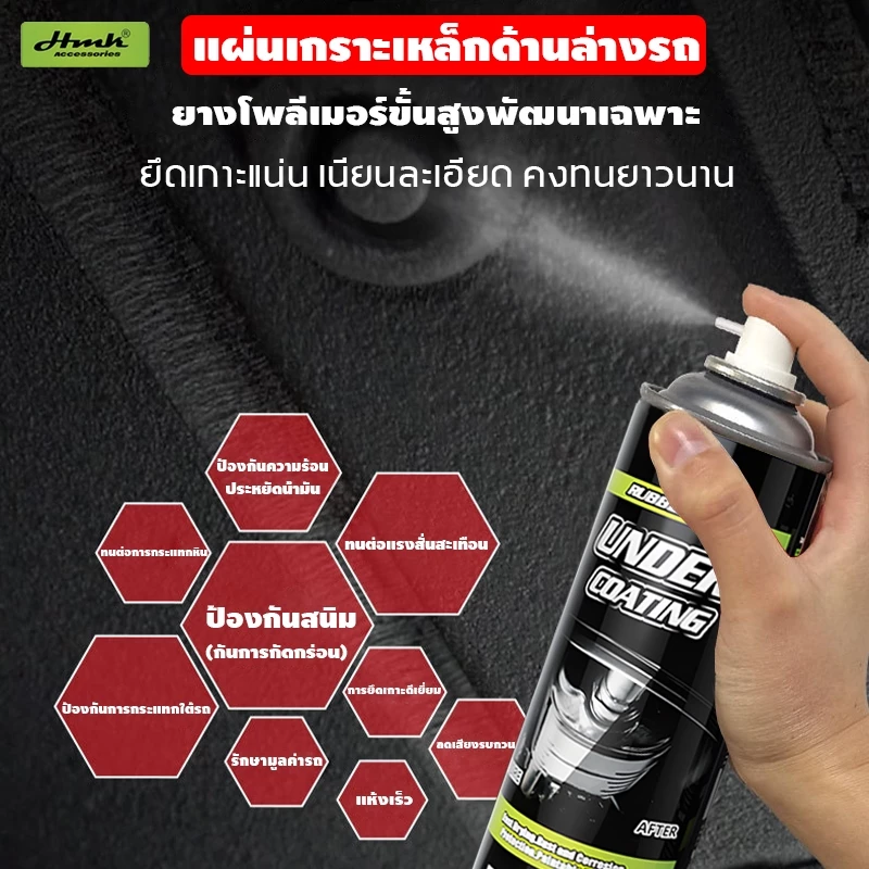 สีกันสนิมใต้รถ HMK สเปรย์พ่นกันสนิม สเปรย์กันสนิม น้ํายากันสนิม สีทากันสนิม น้ํายาพ่นกันสนิม thumbnail 4