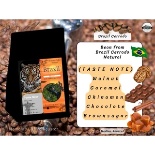 กาแฟคั่วกลางบราซิล 3 กิโลกรัม "Brazil Cerrado" Taste Walnut Caramel Chocolate Chinamon Brownsuga