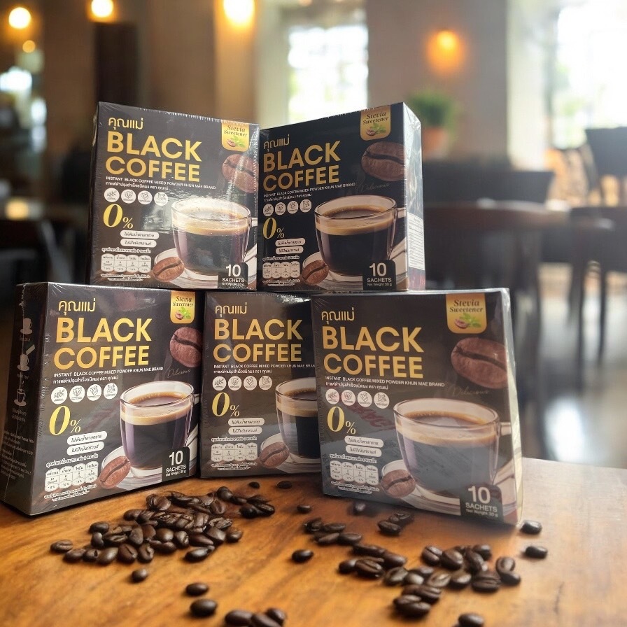 🧡ส่งฟรี+ของแท้ 5 กล่อง กาแฟดำ คุณแม่ คุณแม่คอฟฟี่ Black Coffee ไม่มีน้ําตาล ช่วยขับถ่ายง่าย