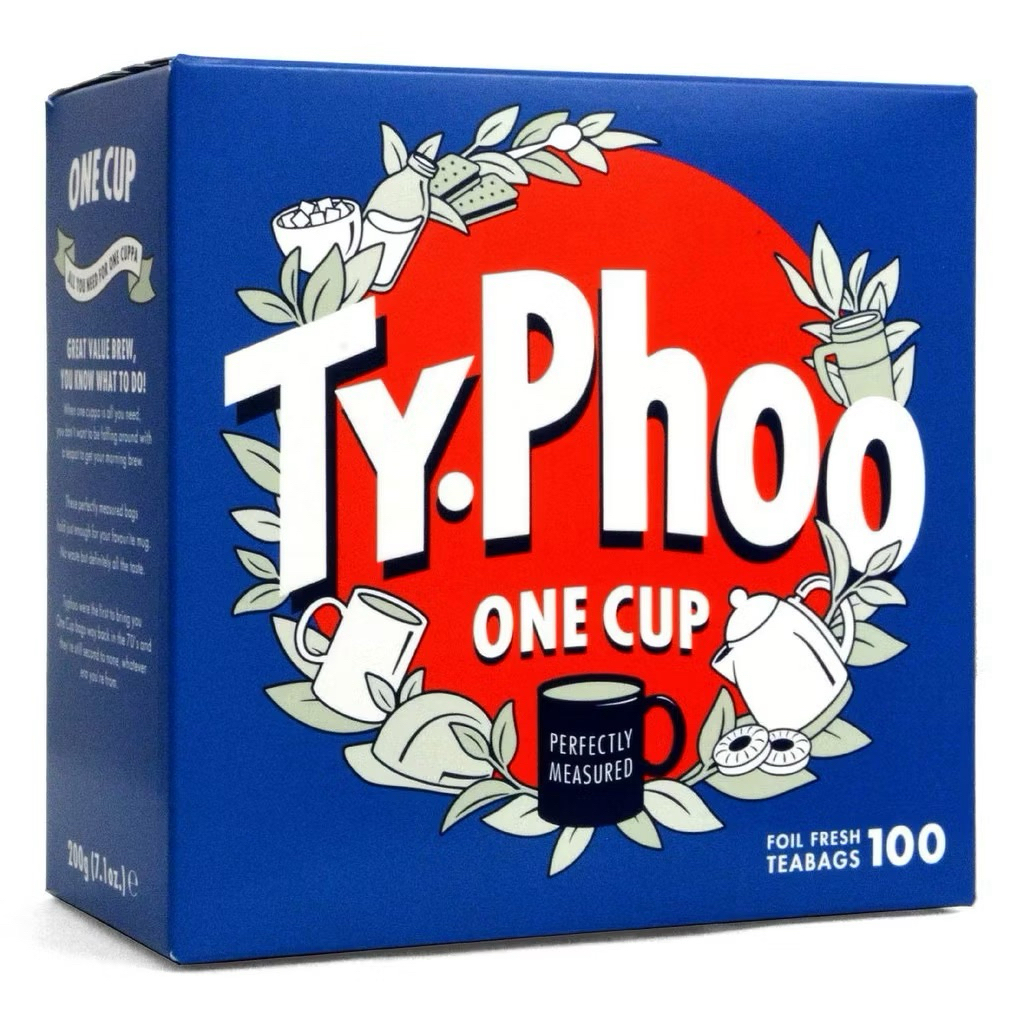 Typhoo One Cup 100 Tea Bags 200g - ไทพู วัน คัพ ชา100 ถุง 200กรัม