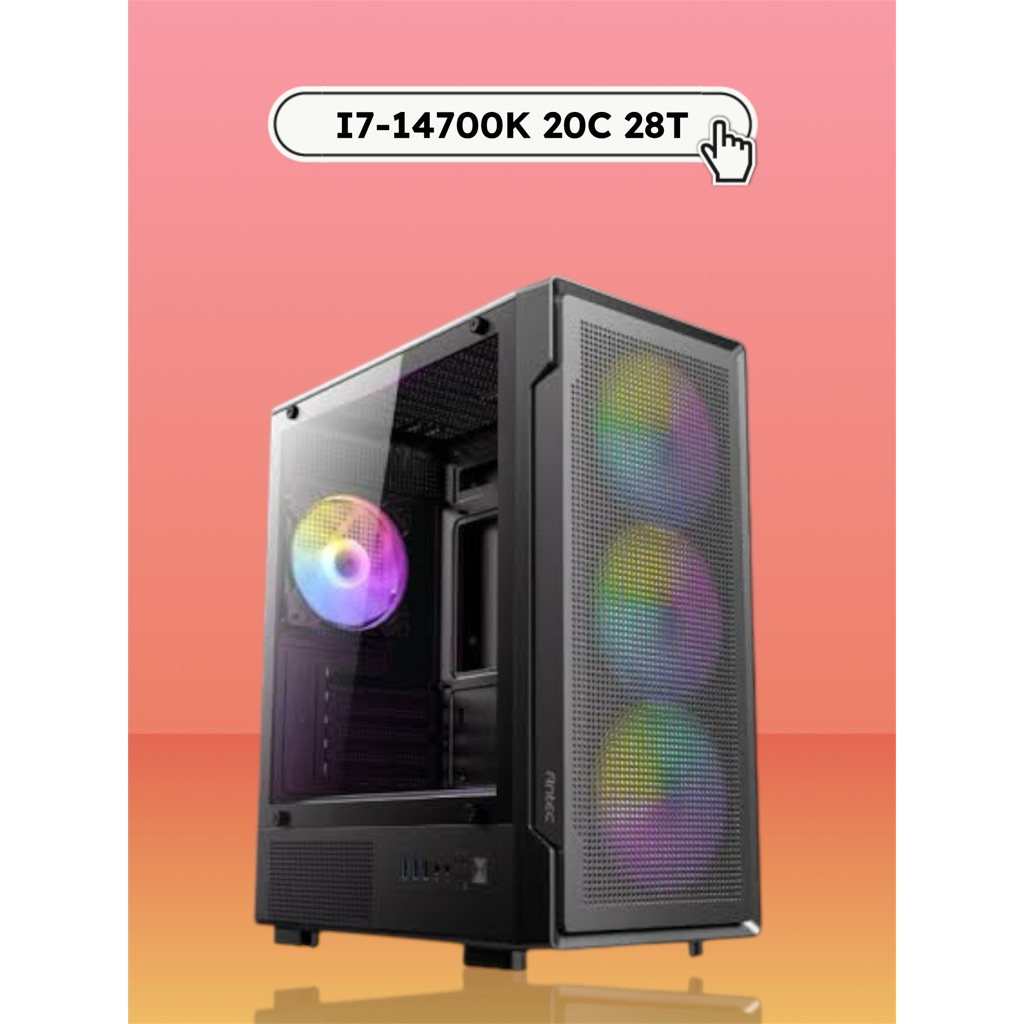 I7 14700K I B760 I RAM 32GB I M.2 512GB I PSU 700W I CASE