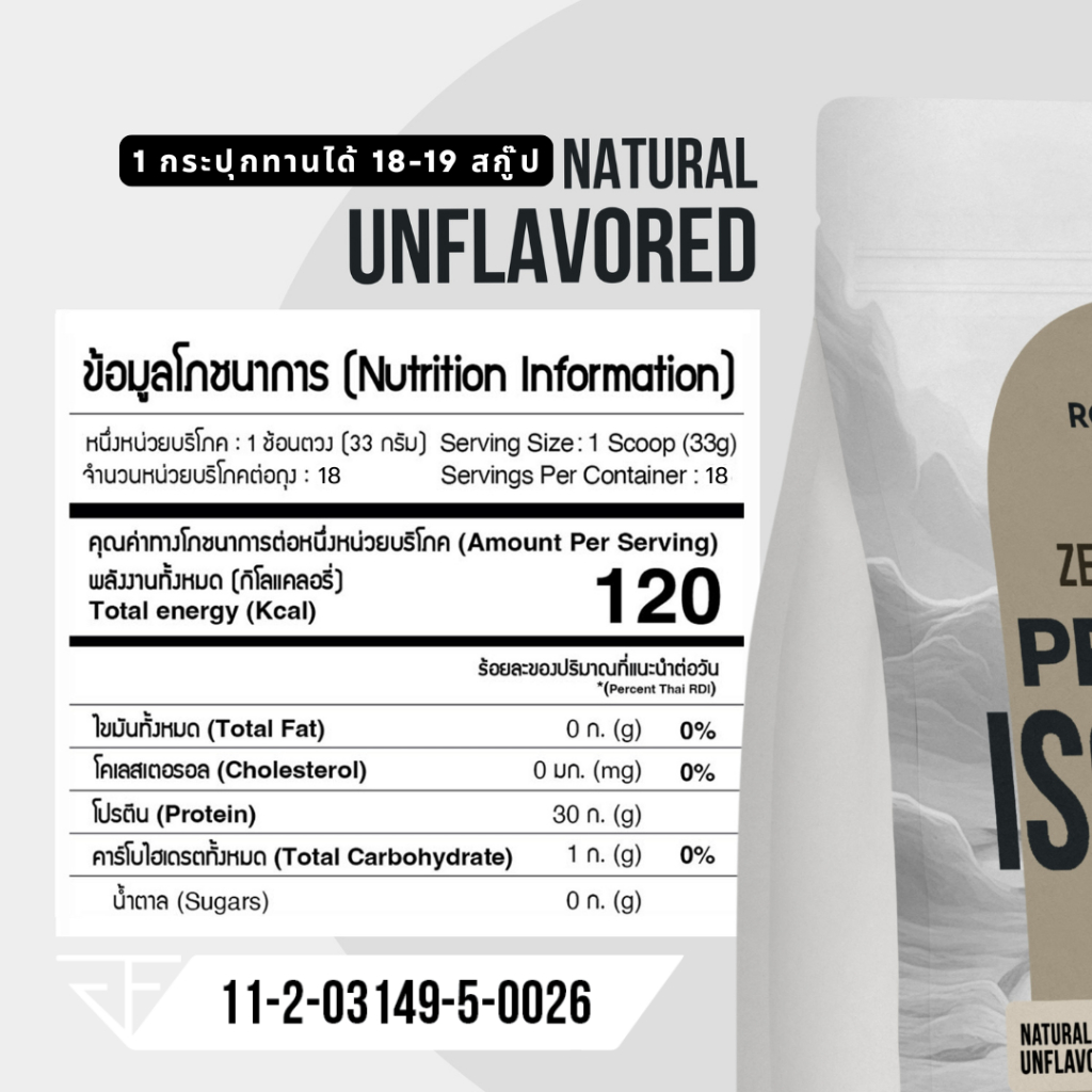เวย์โปรตีน ไร้ไขมัน ZERO FAT LEAN Whey Protein Isolate 100% - SERIOUS Set - Rocketeer - เวย์โปรตีนไอโซเลท ไร้สารเติมแต่ง รูปที่ 5