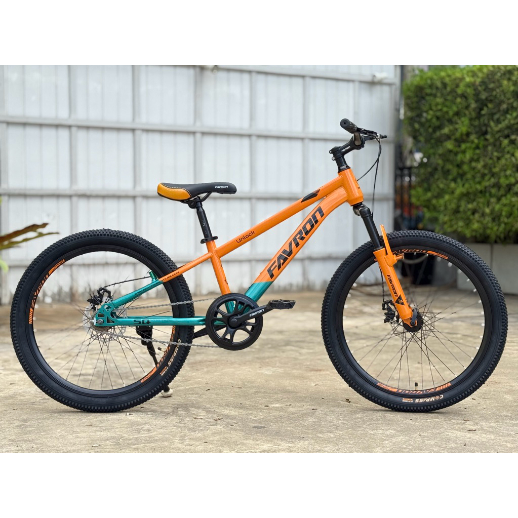 จักรยาน 24MTB  FAVRON/VELOCITA มีโช้คหน้า ดิสเบรคหน้า หลัง