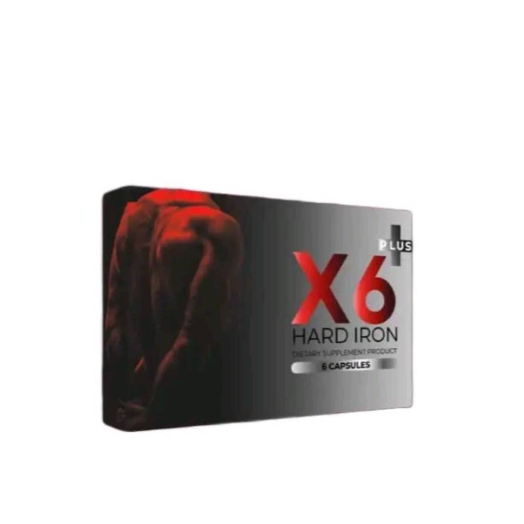 X6 Plus Hard Iron ผลิตภัณฑ์อาหารเสริมชาย เอ็กซ์ 6 พลัส 1 กล่อง 6 แคปซูล
