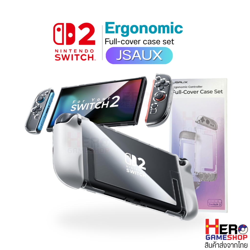 ๋๊JSAUX เคส Switch2 PC&TPU แบบแยกส่วน Ergonomic controller เคสบางเฉียบ💫 เพียง 1 mm💫เสียบ Dock ได้🕹️พ