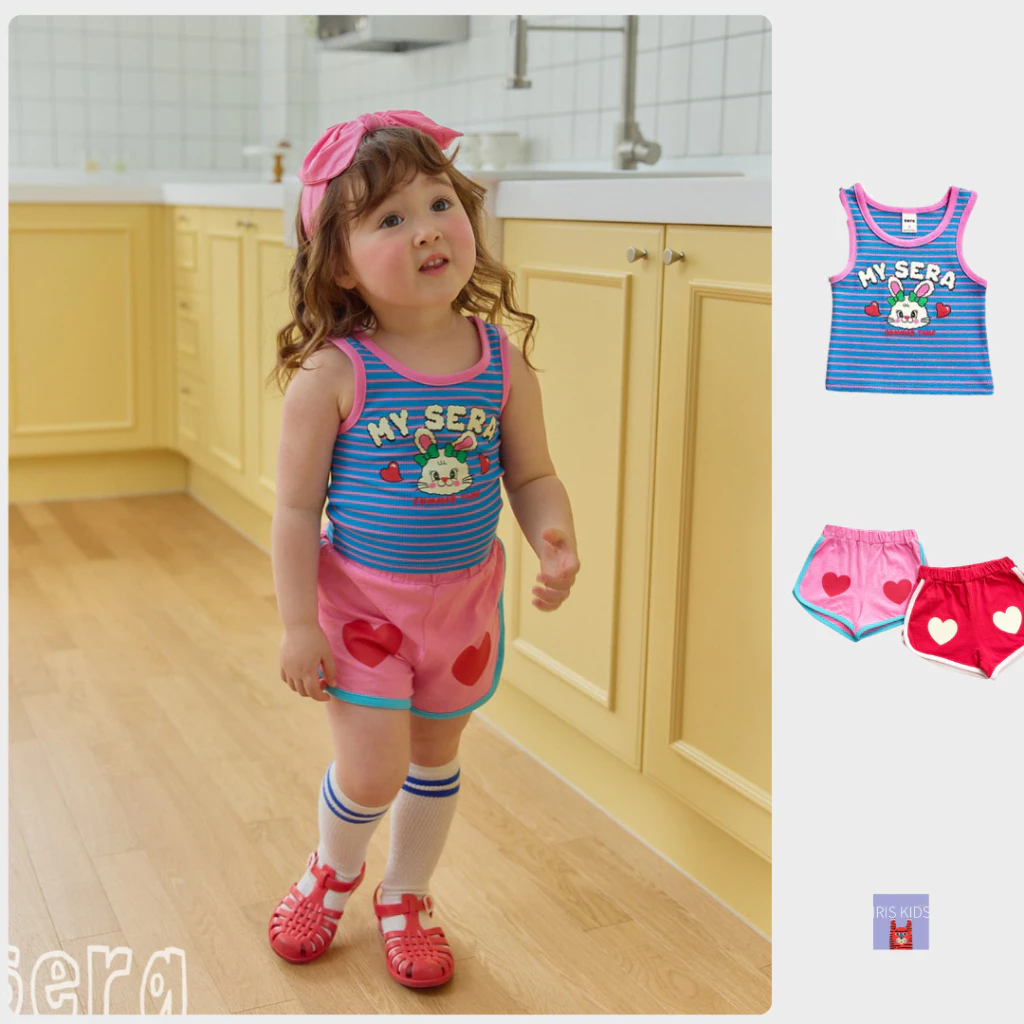 「สินค้าลิขสิทธิ์แท้」IRIS KIDS Sera series l IKS95241 My sera set เสื้อผ้าเด็ก เสื้อเเขนกุดกางเกง