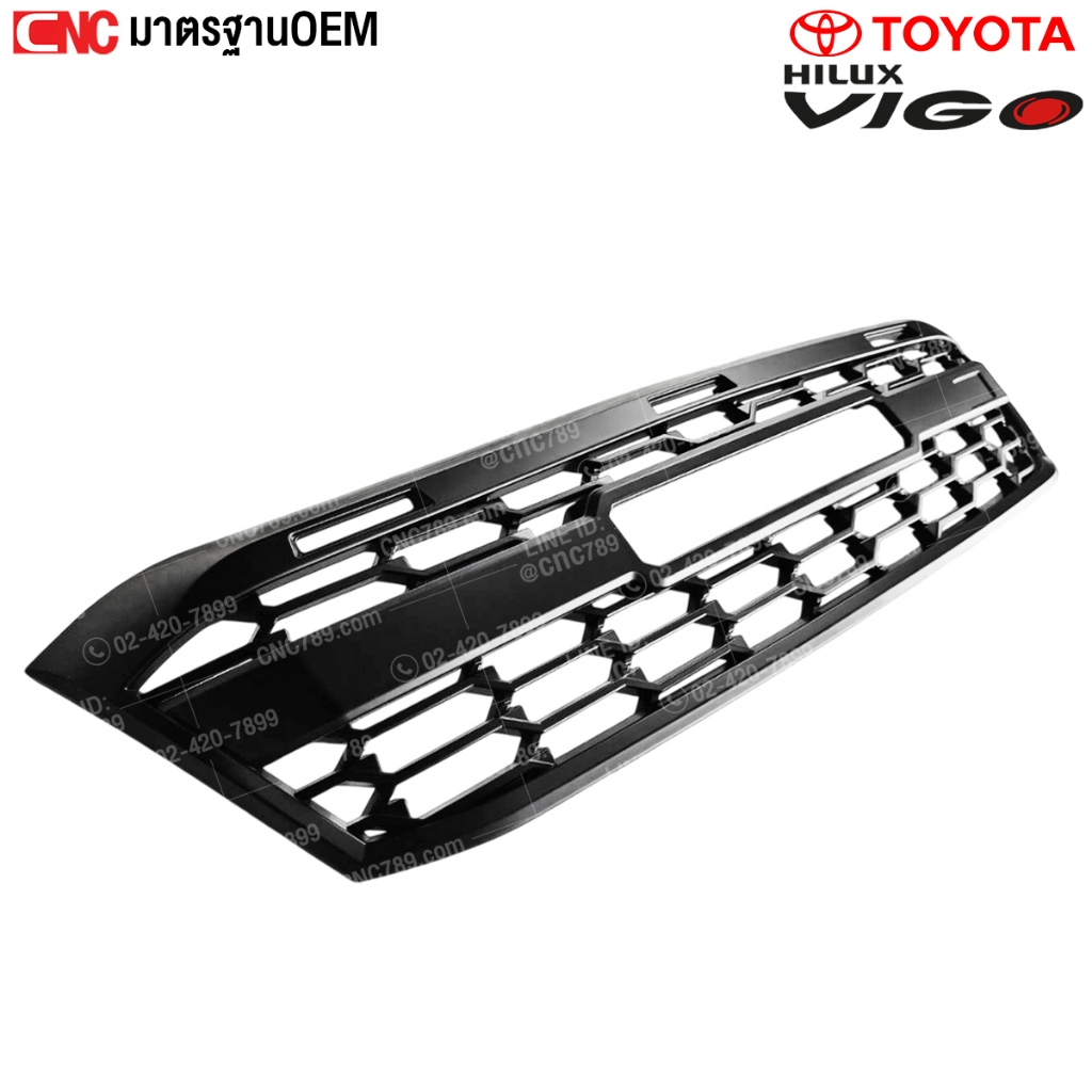 Gluzk หน้ากระจัง TOYOTA VIGO ปี 2008-2011 GR กระจังหน้า โต้โยต้า วีโก้ มาตรฐานOEM - มาพร้อม โลโก้ TOYOTA + GR - รูปที่ 5