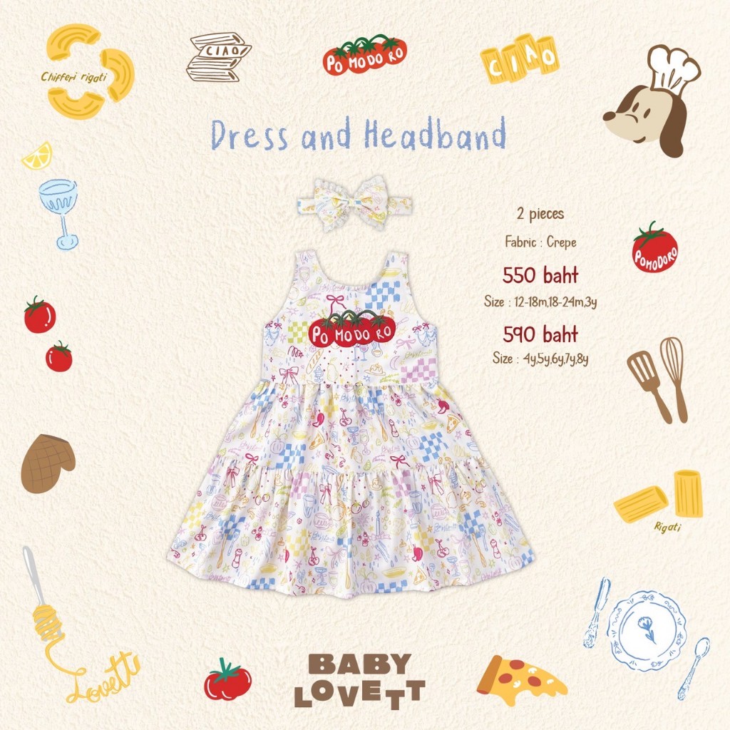 12 Bon Appétit Baby – Dress and Headband