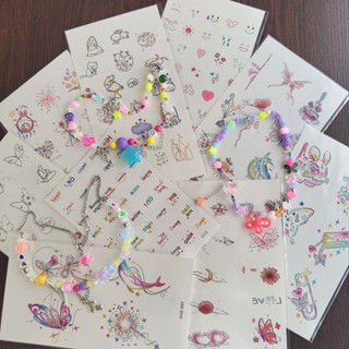 รอยสักชั่วคราวกันน้ําโบว์สีชมพูดีไซน์มีสไตล์เหมาะสําหรับแขนแ…