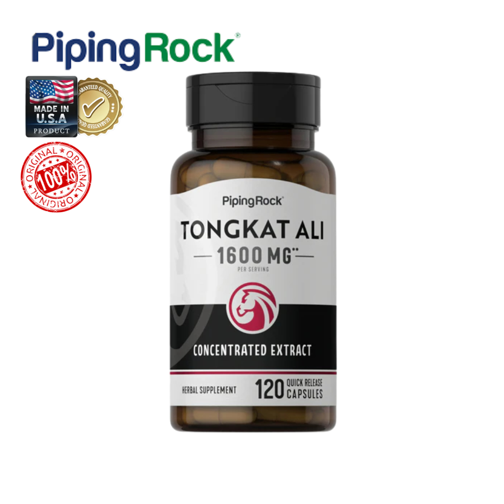 Piping Rock Tongkat Ali 1600mg | สมุนไพรดูแลสุขภาพผู้ชาย | 120 แคปซูล | แท้พร้อมส่ง
