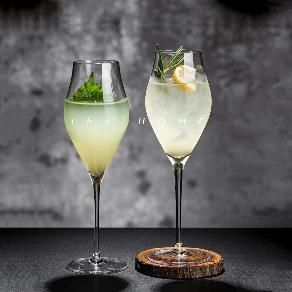 【พร้อมส่งในไทย】Champagne Glasses แก้วแชมเปญ แก้วคริสตัลไร้สารตะกั่วระดับพรีเมียม 340ML แก้วไวน์ขาว แ