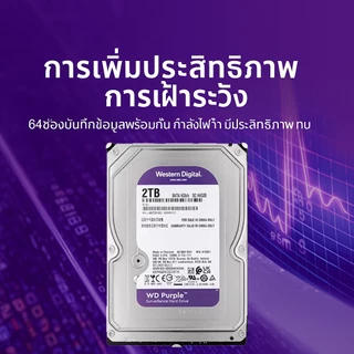 WD Purple 3.5" HDD CCTV 1TB 2TB 4TB 6TB - WD11PURZ / WD23PURZ / WD43PURZ / WD64PURZ แทน WD63PURZ