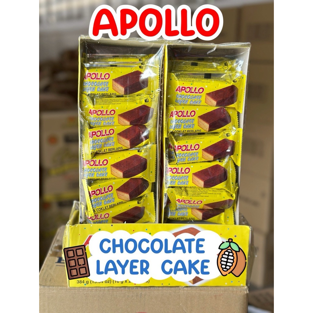 Apollo​ เค้กช็อกโกแลต​ กล่อง24ชิ้น