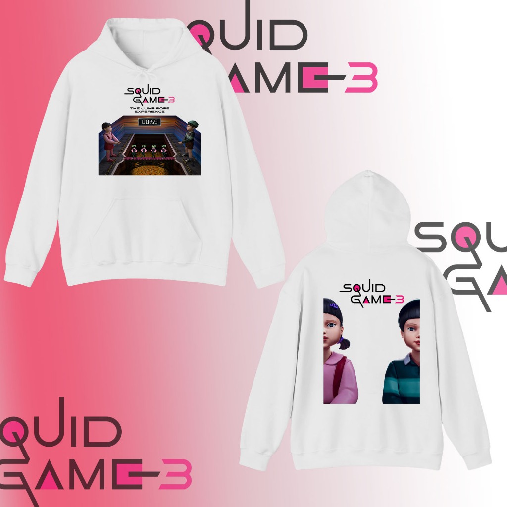 ‘Squid Game 3' Hoodies พิมพ์สองด้าน Hoodies สะดวกสบายในการสวมใส่
