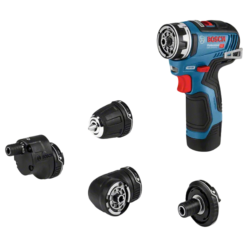 Bosch สว่านไขควงเปลี่ยนหัว 4 in 1 ไร้สาย พร้อมแบตเตอรี่ 2.0 Ah 2 ก้อน รุ่น GSR 12V-15 FC
