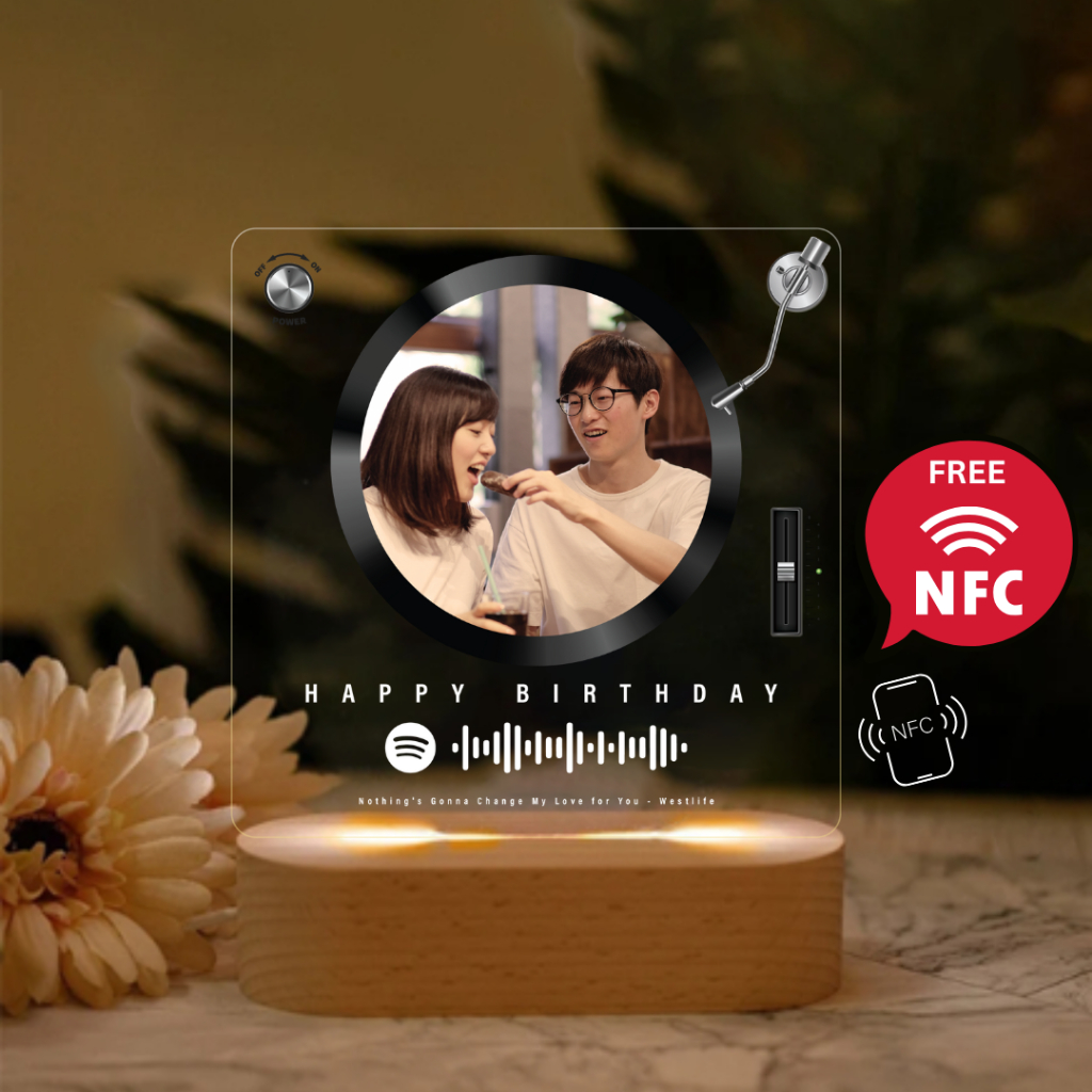 จัดทำ 1-2 วัน Happylife Our Story  2026  โคมไฟอะคริลิคสกรีนรูป ใส่ข้อความได้ ของขวัญวันเกิด วันครบรอบ ของขวัญให้แฟน