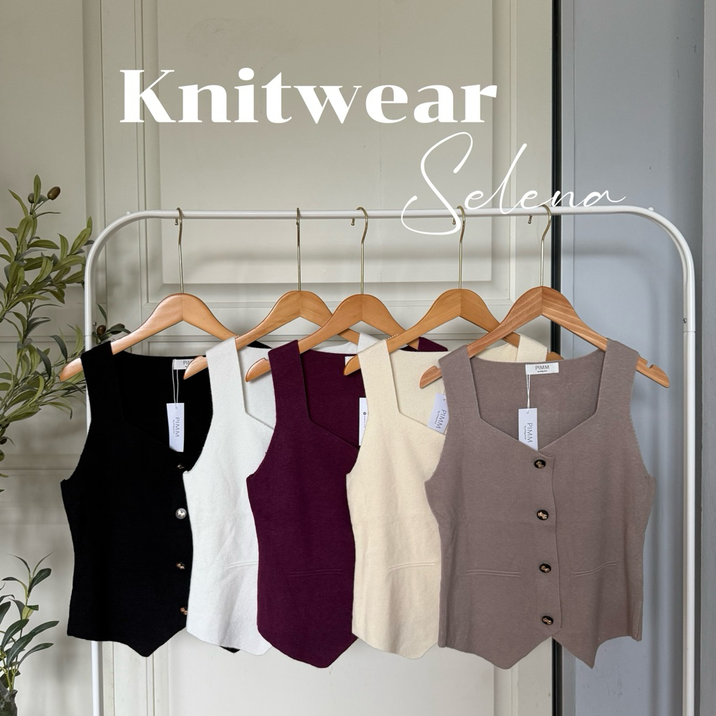 [ป้าย PIMM] เสื้อไหมพรมทรงคอเหลี่ยม สวยงามลุคไฮโซววสุดๆ เลยค่ะ แมทกับเสื้อผ้าง่าย สีสวยทุกสีเลยย