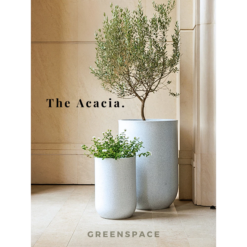 กระถางต้นไม้โพลีเมอร์ รุ่น Acacia ทรงสูง (กว้าง 35cm 45cm 55cm)