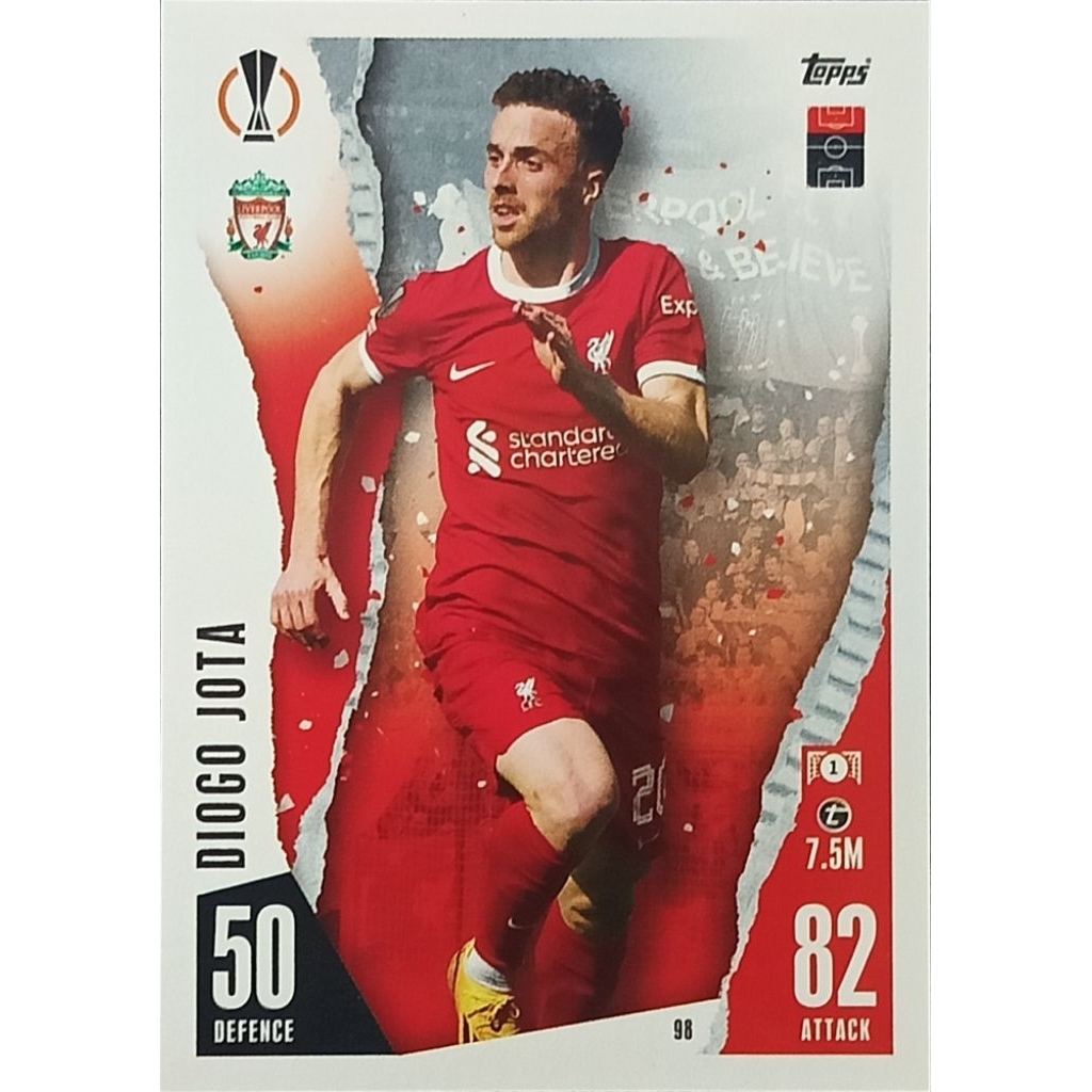 Topps Match Attax Champions League 23/24 No. 98 Diogo Jota Liverpool
