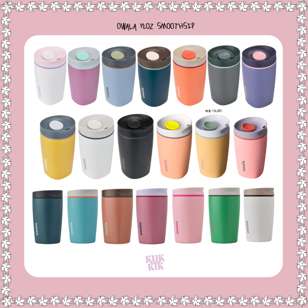 Pre-Order owala smoothsip slider 12oz and smoothsip slider 12oz with Handle