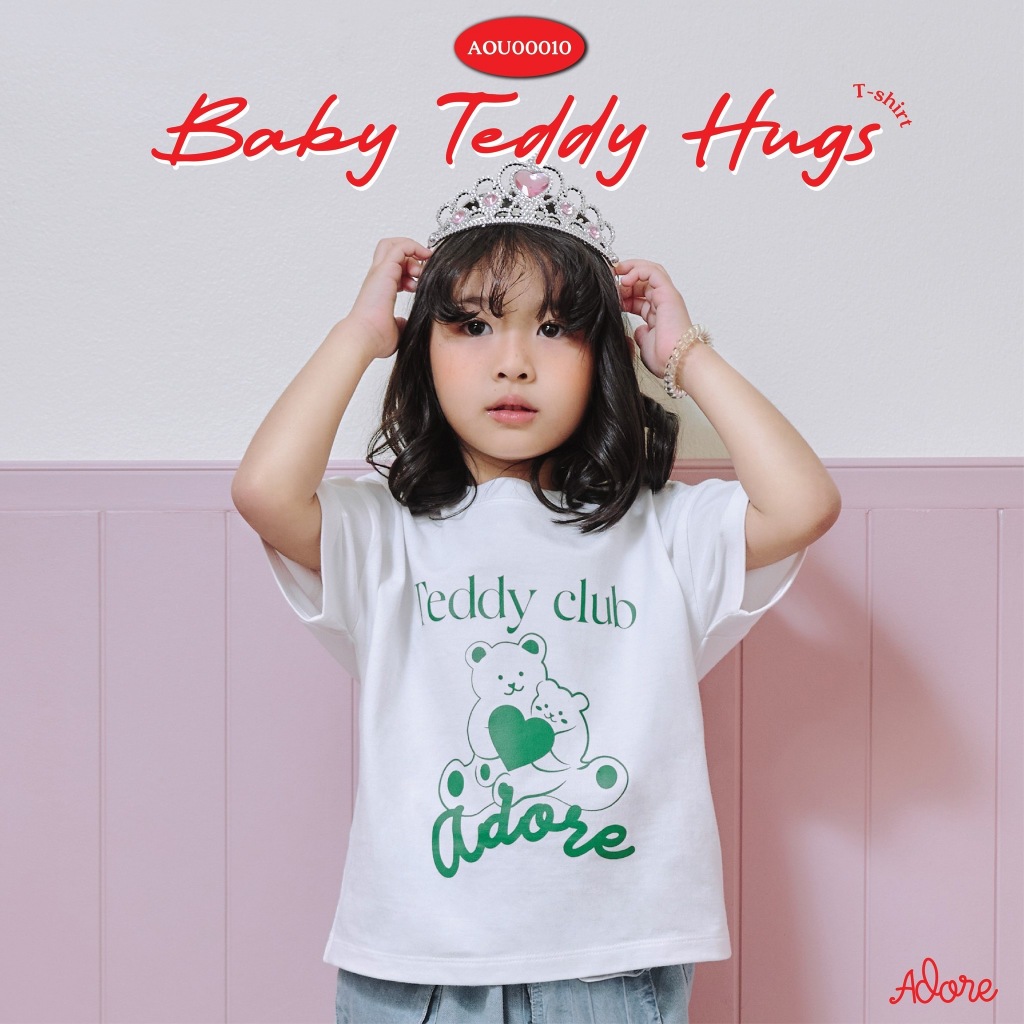 FLAT2112 AOU00010 : BABY TEDDY HUGS T-SHIRT