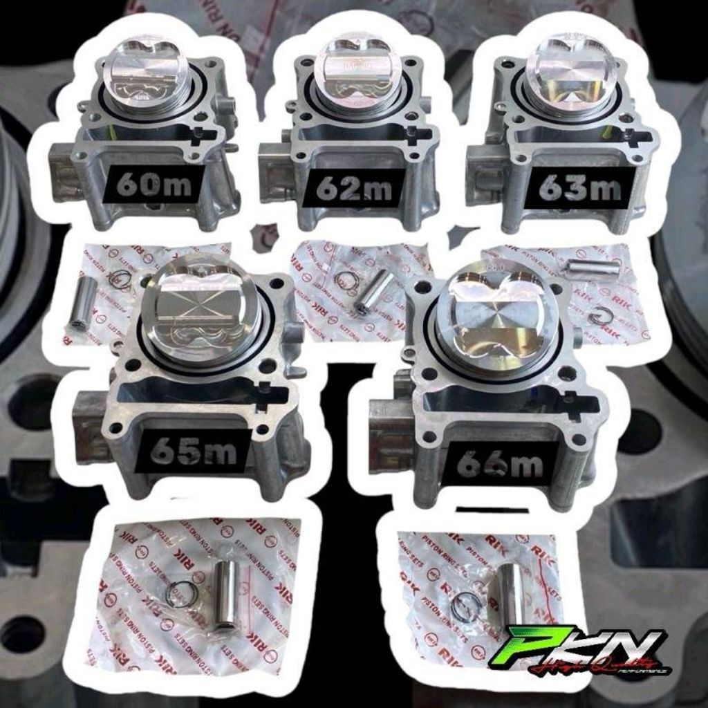 LEAD เสื้อสูบหลีด พร้อมลูกสูบCNC ขนาด60/62/63/65/66m เสื้อสูบพร้อมลูกLEAD GIORNO PCX160 ส่งของเร็ว