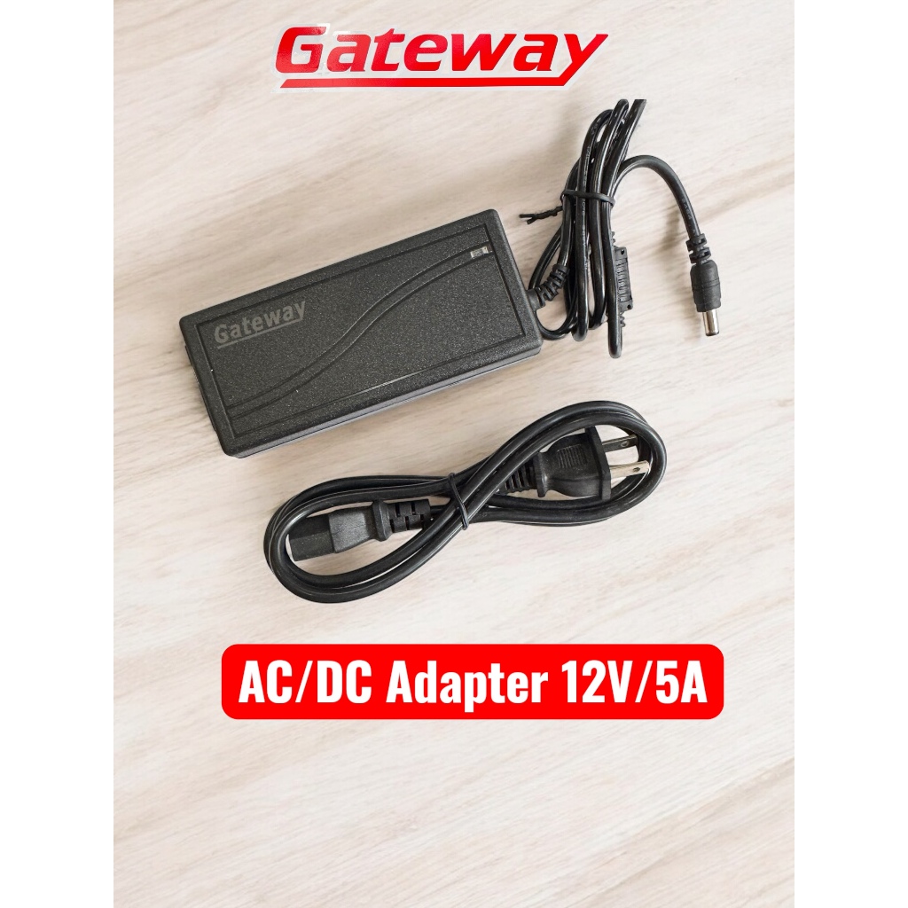 Gateway AC to DC อะแดปเตอร์ Adapter 12V 5A 5000mA (ขนาดหัว 5.5 x 2.5 มม.)
