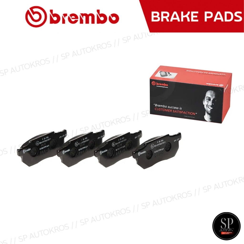 BREMBO ผ้าเบรกหน้า - หลัง CIVIC EG 3dr 4dr (1.3 1.5 1.6) ปี 93-96 / P28 006 / P28 017