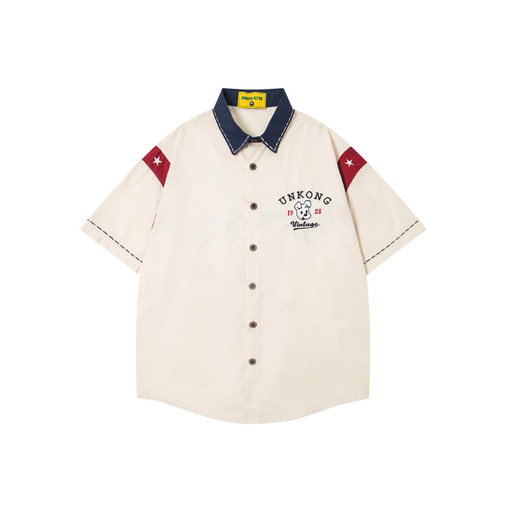 เสื้อเชิ้ตเกาหลีงานปักลายการ์ตูน Premium Korea Shirt Style