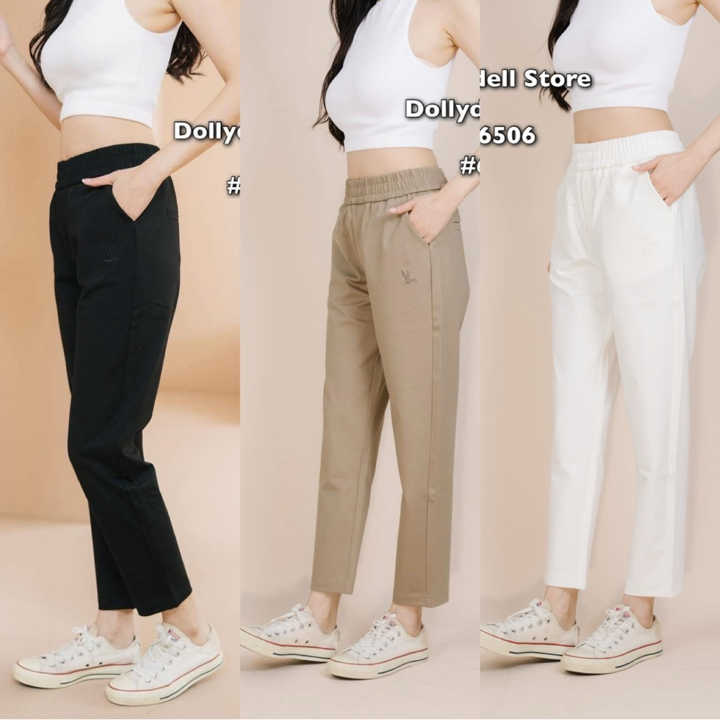 6506  กางเกง Dolly Dell ปักนก มี 4 สี