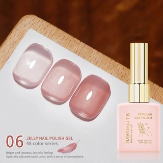 Nawoelite สีเจล สีใส ใหม่ 48 สี ✨ สีใสเหมือนเยลลี่ เปลี่ยนลุคเล็บได้ทุกวัน สีใสทับซ้อนได้ สีหวานน้ำตาลทราย ✨ สีโปร่งแสง