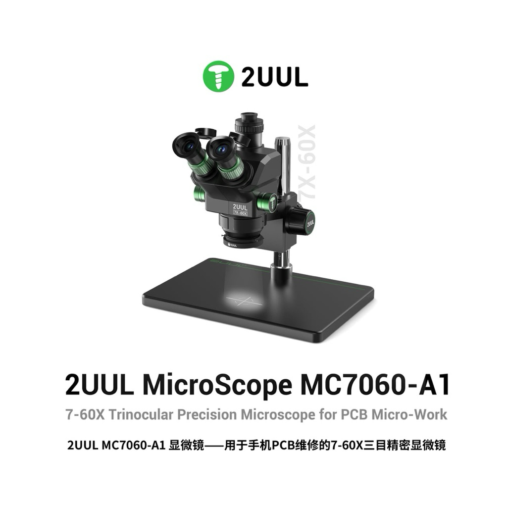 กล้องจุลทรรศน์2UUL MC7060-A1 7-60X สำหรับไมโครเวิร์ค PCB