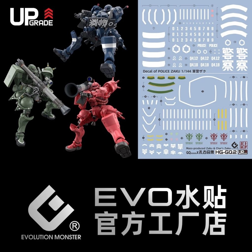 HG Police Zaku & HG GQuuuuuuX EVO Decal