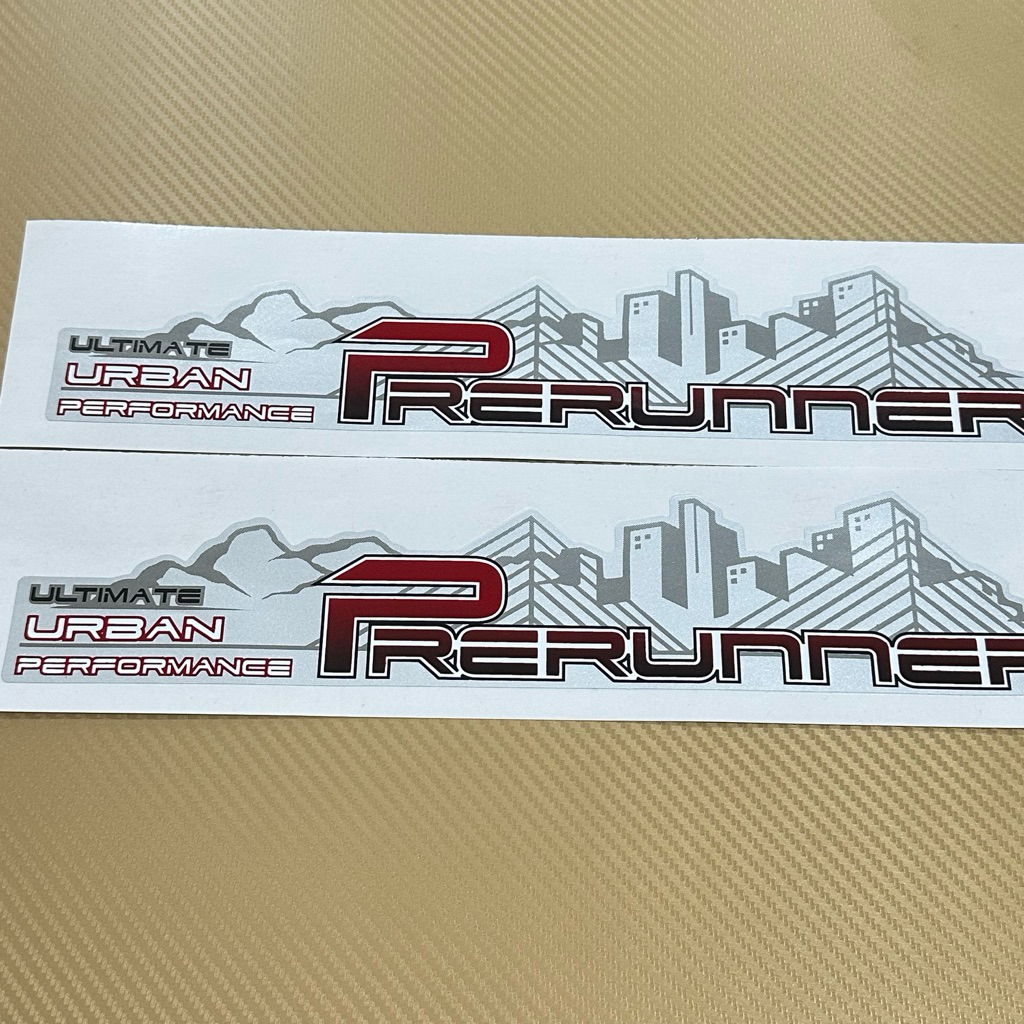 สติ๊กเกอร์ PRERUNNER ติดข้างท้ายกระบะ  TOYOTA vigo champ รุ่น3 เกียร์ธรรมดา