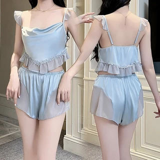 💗Sexy Love💗ชุดนอนลูกไม้ เซตชุดนอน ชุด2ชิ้น มีให้เลือกหลายสีและหลายสไตล์ จัดส่งจากไทย （套装）