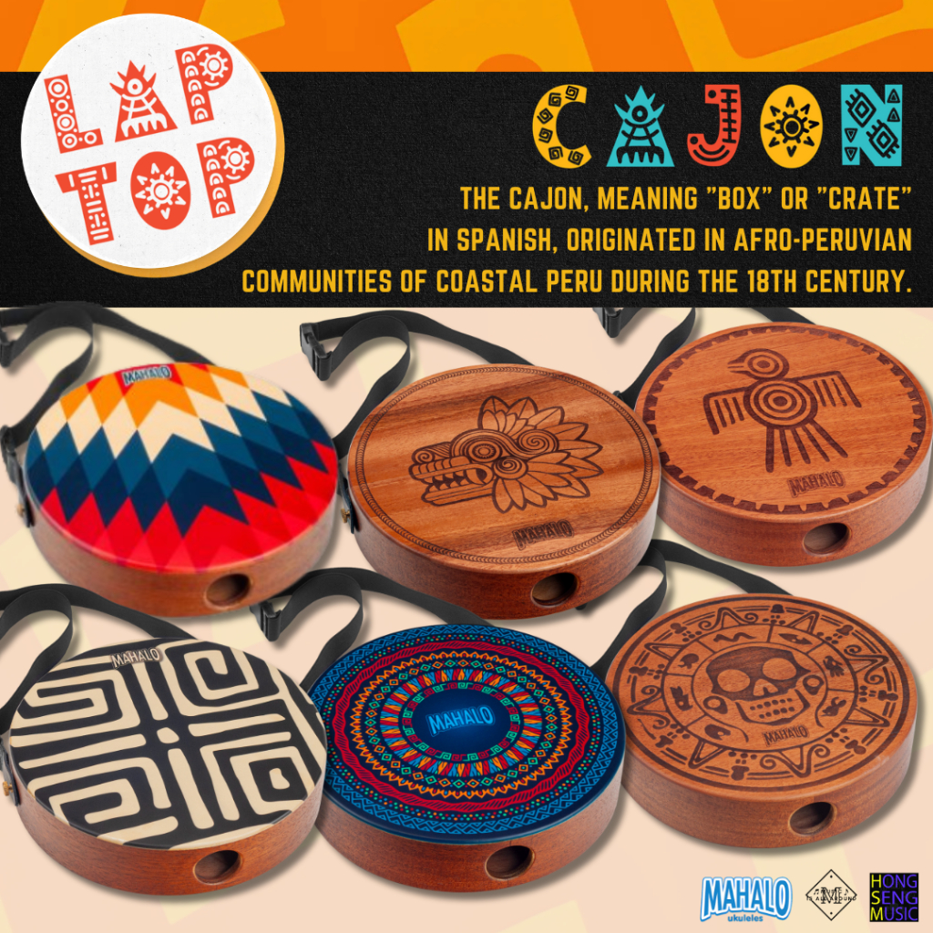 Cajon ขนาด 10" Mahalo LapTop Cajon พร้อมสายสะพายและกระเป๋ารุ่น MPJ1