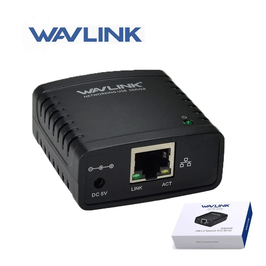 Wavlink WL-NU72P11 แชร์เครื่องพิมพ์ USB แบบไร้สาย ใช้กับเครือข่าย LAN หลายเครื่องได้ เซ็ตอัพง่าย Pri