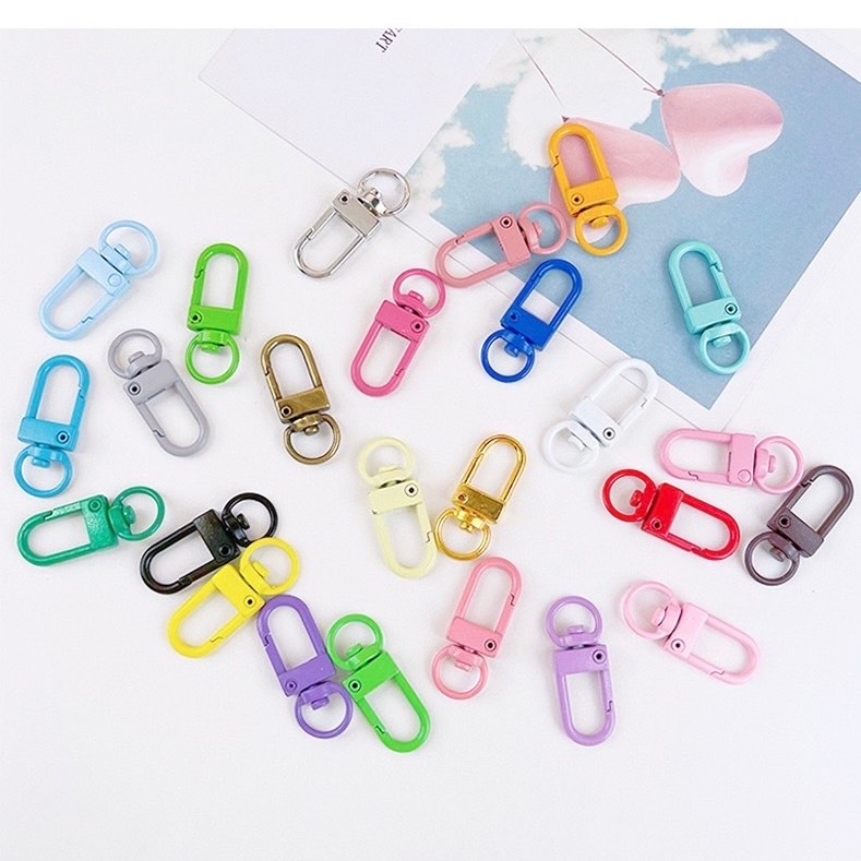 ตะขอสี ตะขอก้ามปู ชุบโลหะ,ทอง,เงิน ตัวยู สำหรับทำ พวงกุญแจ,กระเป๋า 12.5x 33.5 mm - รูปที่ 4