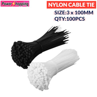 100pcs เคเบิ้ลไทร์เบอร์3x100mm. ขนาด2.5*100mm ทนความร้อน85องศา